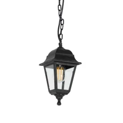 QAZQA Gartenbeleuchtung|Pendelleuchten Außen*Klassische Außenleuchte schwarz IP44 - Capital