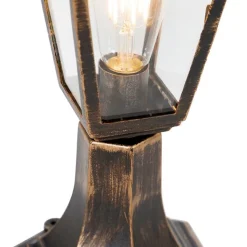 QAZQA Gartenbeleuchtung|Stehlampen Außen*Klassische Außenstange Gold 44 cm IP44 - Hauptstadt