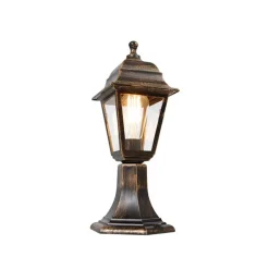 QAZQA Gartenbeleuchtung|Stehlampen Außen*Klassische Außenstange Gold 44 cm IP44 - Hauptstadt