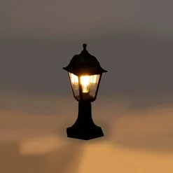 QAZQA Gartenbeleuchtung|Stehlampen Außen*Klassische Außenstange schwarz 44 cm IP44 - Hauptstadt