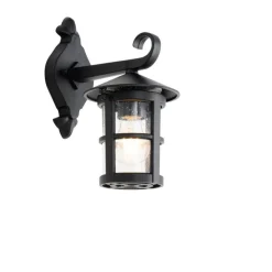 QAZQA Gartenbeleuchtung|Außenwandleuchten*Klassische Außenwandlaterne schwarz IP44 - Herb