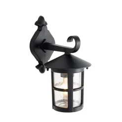 QAZQA Gartenbeleuchtung|Außenwandleuchten*Klassische Außenwandlaterne schwarz IP44 - Herb