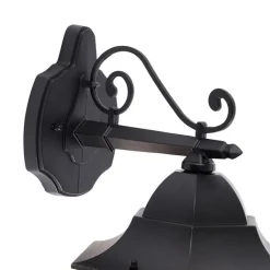 QAZQA Außenwandleuchten|Gartenbeleuchtung*Klassische Außenwandlaterne schwarz IP44 - Havana Down