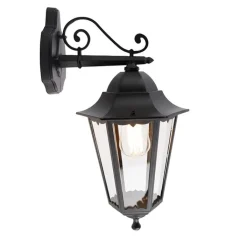 QAZQA Außenwandleuchten|Gartenbeleuchtung*Klassische Außenwandlaterne schwarz IP44 - Havana Down