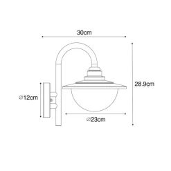 QAZQA Gartenbeleuchtung|Außenwandleuchten*Klassische Außenwandlaterne Antikgold IP44 - Brügge