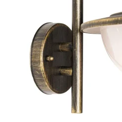 QAZQA Gartenbeleuchtung|Außenwandleuchten*Klassische Außenwandlaterne Antikgold IP44 - Brügge