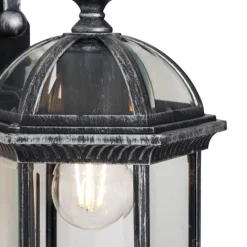 QAZQA Gartenbeleuchtung|Außenwandleuchten*Klassische Außenwandleuchte Antik Silber IP44 - Glasgow