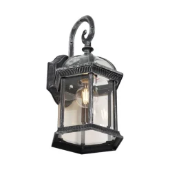 QAZQA Gartenbeleuchtung|Außenwandleuchten*Klassische Außenwandleuchte Antik Silber IP44 - Glasgow