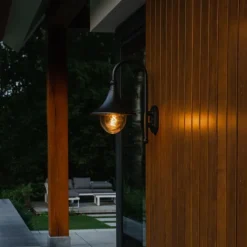 QAZQA Gartenbeleuchtung|Außenwandleuchten*Klassische Außenwandleuchte schwarz IP44 - Daphne