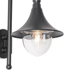 QAZQA Gartenbeleuchtung|Außenwandleuchten*Klassische Außenwandleuchte schwarz IP44 - Daphne