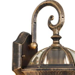 QAZQA Gartenbeleuchtung|Außenwandleuchten*Klassische Außenwandleuchte Antikgold IP44 - Glasgow