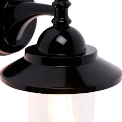 QAZQA Gartenbeleuchtung|Außenwandleuchten*Klassische Außenwandleuchte schwarz IP44 - Oxford