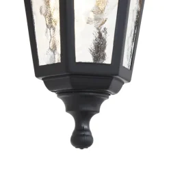 QAZQA Gartenbeleuchtung|Außenwandleuchten*Klassische Außenwandleuchte schwarz IP44 - New Haven Gehämmert