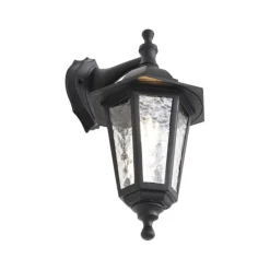 QAZQA Gartenbeleuchtung|Außenwandleuchten*Klassische Außenwandleuchte schwarz IP44 - New Haven Gehämmert