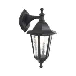 QAZQA Gartenbeleuchtung|Außenwandleuchten*Klassische Außenwandleuchte schwarz IP44 - New Haven Gehämmert