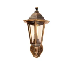 QAZQA Gartenbeleuchtung|Außenleuchten Mit Sensor*Klassische Außenwandleuchte antikgold mit Bewegungssensor - New Haven