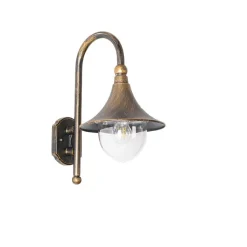 QAZQA Gartenbeleuchtung|Außenwandleuchten*Klassische Außenwandleuchte Antikgold IP44 - Daphne