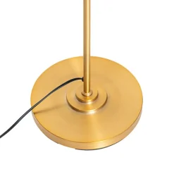 QAZQA Stehlampen|Wohnzimmerlampen*Klassische Banker Stehleuchte Bronze mit gelbem Glas - Banker