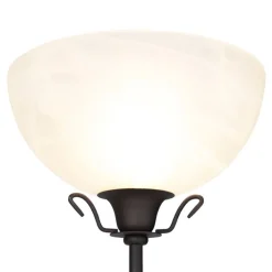 QAZQA Stehlampen|Wohnzimmerlampen*Klassische braune Stehlampe mit Leselampe – Dallas