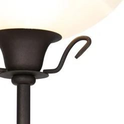 QAZQA Stehlampen|Wohnzimmerlampen*Klassische braune Stehlampe mit Leselampe – Dallas