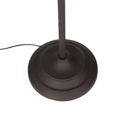 QAZQA Stehlampen|Wohnzimmerlampen*Klassische braune Stehlampe mit Leselampe – Dallas