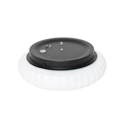 QAZQA Gartenbeleuchtung|Deckenleuchten Außen*Klassische Deckenleuchte schwarz mit Opalglas 23 cm IP44 - Nohmi