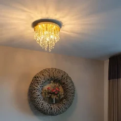 QAZQA Deckenleuchten|Wohnzimmerlampen*Klassische Deckenleuchte Gold / Messing 35 cm - Medusa