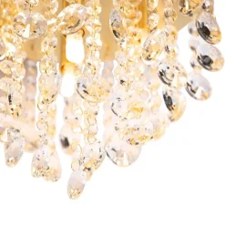 QAZQA Schlafzimmerlampen|Esszimmerlampen*Klassische Deckenleuchte Gold mit Glas - Medusa