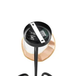 QAZQA Deckenleuchten|Wohnzimmerlampen*Klassische Deckenleuchte in Schwarz mit goldenem Lampenschirm, 3-flammig – Nona