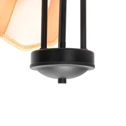 QAZQA Deckenleuchten|Wohnzimmerlampen*Klassische Deckenleuchte in Schwarz mit goldenem Lampenschirm, 3-flammig – Nona