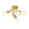 QAZQA Deckenleuchten|Wohnzimmerlampen*Klassische Deckenleuchte Gold mit Opalglas 3-flammig - Inez