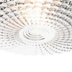 QAZQA Deckenleuchten Außen|Deckenleuchten*Klassische Deckenleuchte schwarz mit Rauchglas 30 cm IP44 - Nohmi