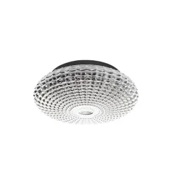 QAZQA Deckenleuchten Außen|Deckenleuchten*Klassische Deckenleuchte schwarz mit Rauchglas 35 cm IP44 - Nohmi