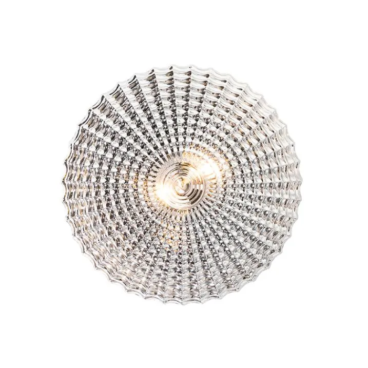 QAZQA Deckenleuchten Außen|Deckenleuchten*Klassische Deckenleuchte schwarz mit Rauchglas 35 cm IP44 - Nohmi