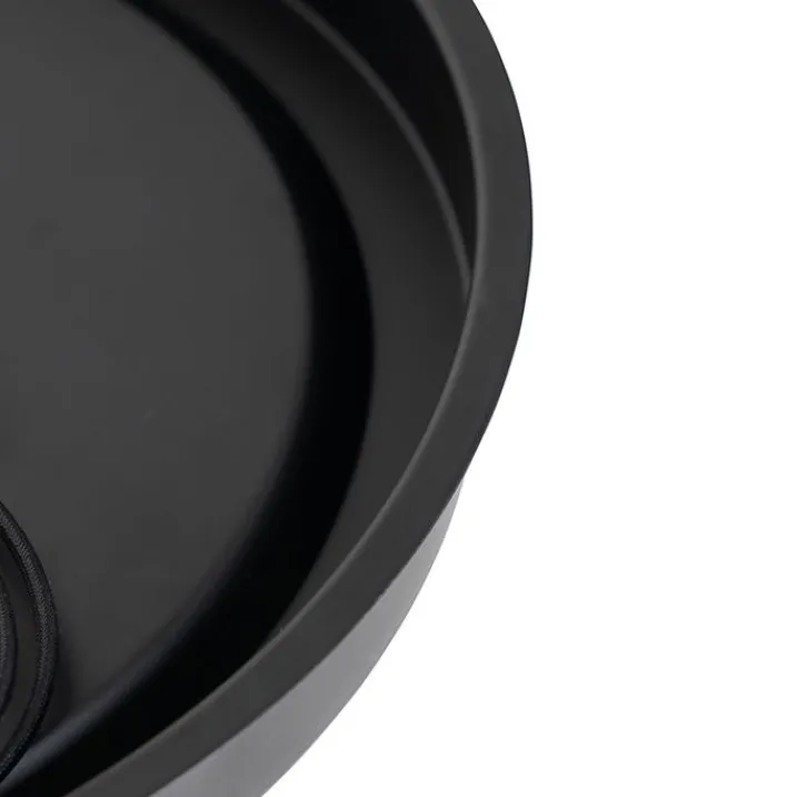 QAZQA Deckenleuchten Außen|Deckenleuchten*Klassische Deckenleuchte schwarz mit Rauchglas 35 cm IP44 - Nohmi