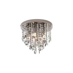 QAZQA Küchenlampen|Deckenleuchten*Klassische Deckenleuchte Schwarz mit Rauchglas - Medusa