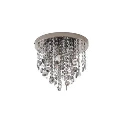 QAZQA Küchenlampen|Deckenleuchten*Klassische Deckenleuchte Schwarz mit Rauchglas - Medusa