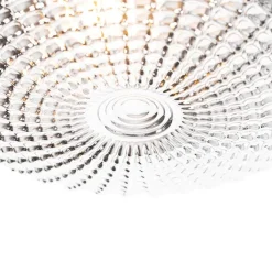 QAZQA Deckenleuchten Außen|Deckenleuchten*Klassische Deckenleuchte schwarz mit Rauchglas 23 cm IP44 - Nohmi