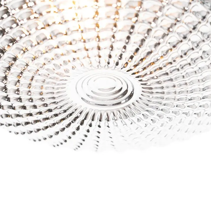 QAZQA Deckenleuchten Außen|Deckenleuchten*Klassische Deckenleuchte schwarz mit Rauchglas 23 cm IP44 - Nohmi