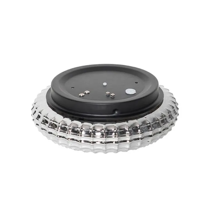 QAZQA Deckenleuchten Außen|Deckenleuchten*Klassische Deckenleuchte schwarz mit Rauchglas 23 cm IP44 - Nohmi