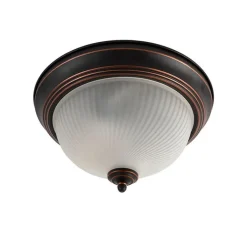 QAZQA Schlafzimmerlampen|Küchenlampen*Klassische Deckenleuchte braun opal - Classico