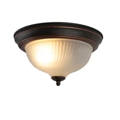 QAZQA Schlafzimmerlampen|Küchenlampen*Klassische Deckenleuchte braun opal - Classico