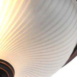 QAZQA Schlafzimmerlampen|Küchenlampen*Klassische Deckenleuchte braun opal - Classico