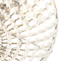 QAZQA Deckenleuchten|Esszimmerlampen*Klassische Deckenleuchte aus Stahl mit Kristall, 3-flammig – Mondrian