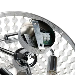 QAZQA Deckenleuchten|Esszimmerlampen*Klassische Deckenleuchte aus Stahl mit Kristall, 3-flammig – Mondrian