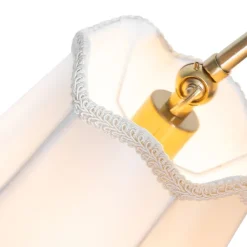 QAZQA Pendelleuchten|Wohnzimmerlampen*Klassische Hängelampe aus Messing mit weißem Lampenschirm 5-flammig - Nona