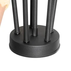 QAZQA Pendelleuchten|Wohnzimmerlampen*Klassische Hängelampe schwarz mit Lampenschirm gold 5-flammig - Nona