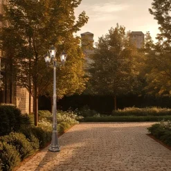 QAZQA Gartenbeleuchtung|Laternen Außen*Klassische Laterne Antikgold 3-Licht IP44 - Hauptstadt