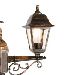 QAZQA Gartenbeleuchtung|Laternen Außen*Klassische Laterne Antikgold 3-Licht IP44 - Hauptstadt