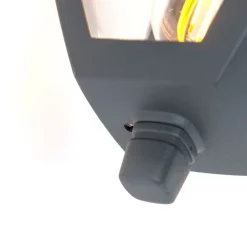 QAZQA Gartenbeleuchtung|Außenwandleuchten*Klassische Laterne für den Außenbereich mit dunkelgrauer Schutzart IP44 - Platar